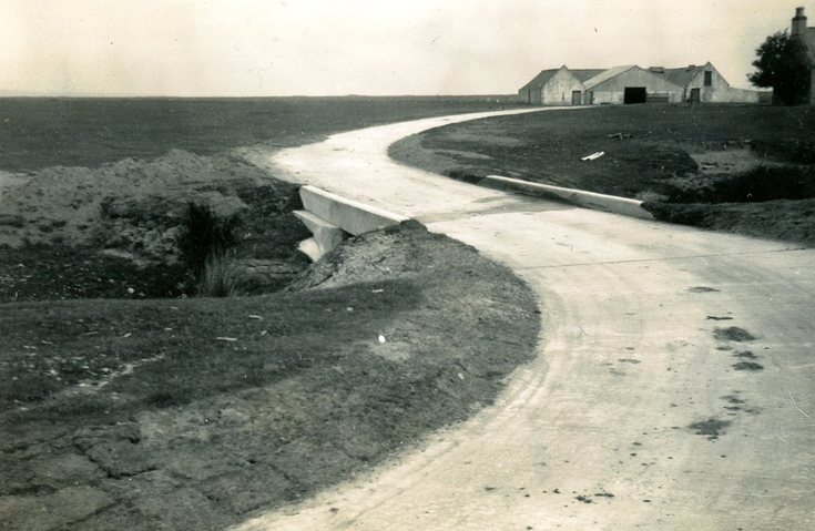 Reconstructed road & bridge over Findon Burn