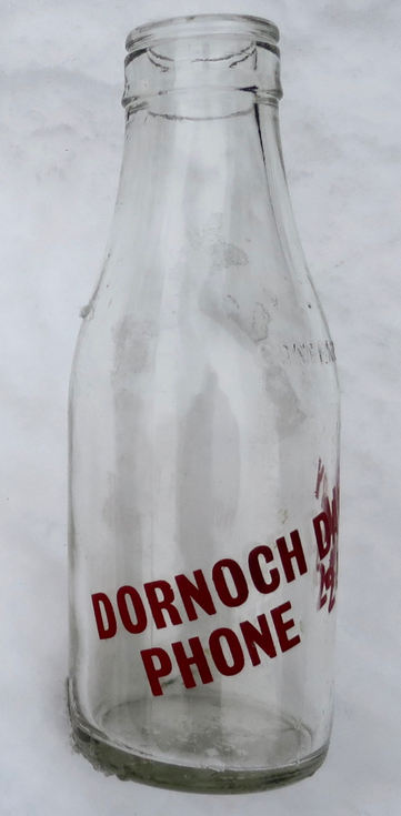 Dornoch Dairy 1 pint milk bottle