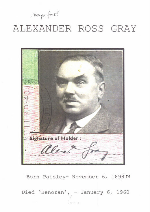 Family history of Alexander Ross Gray