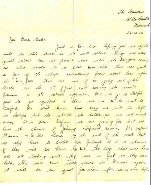 Letter from Thomas McCulloch to his sister Jo