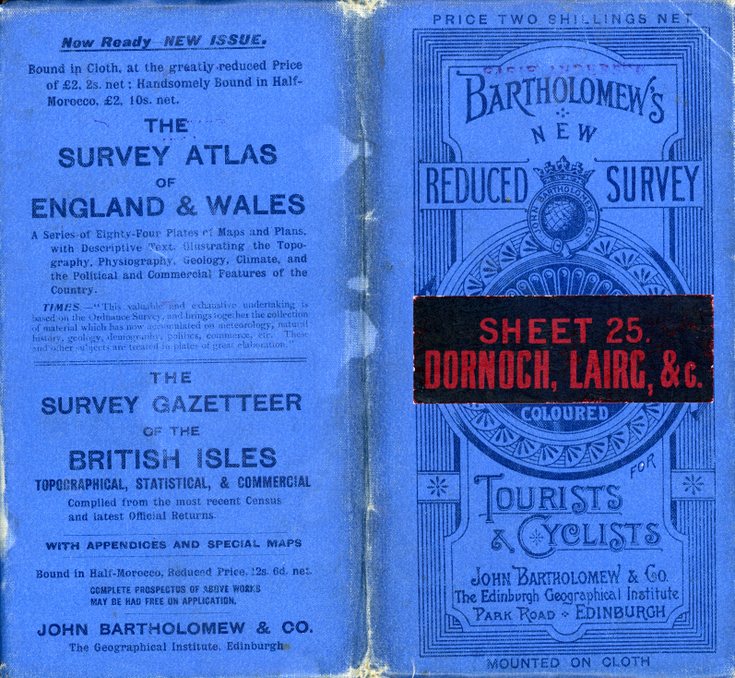 Bartholomew's reduced survey map sheet 25
