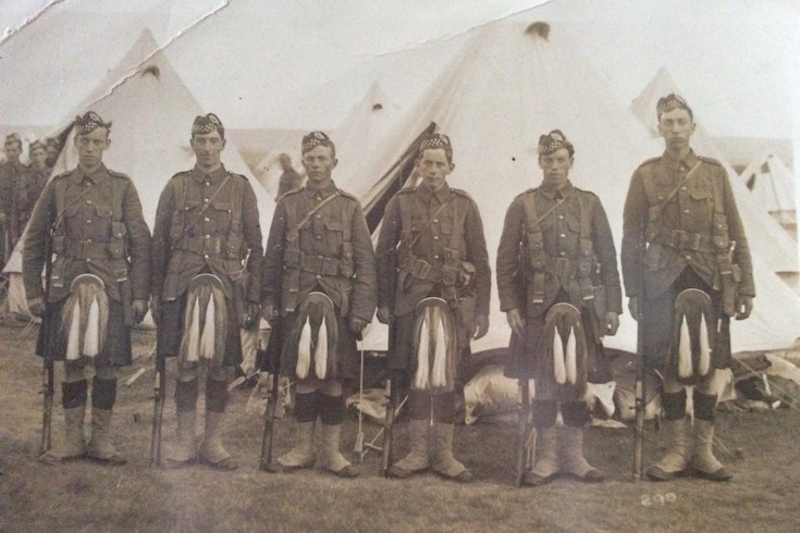 Seaforth Highlanders at Camp