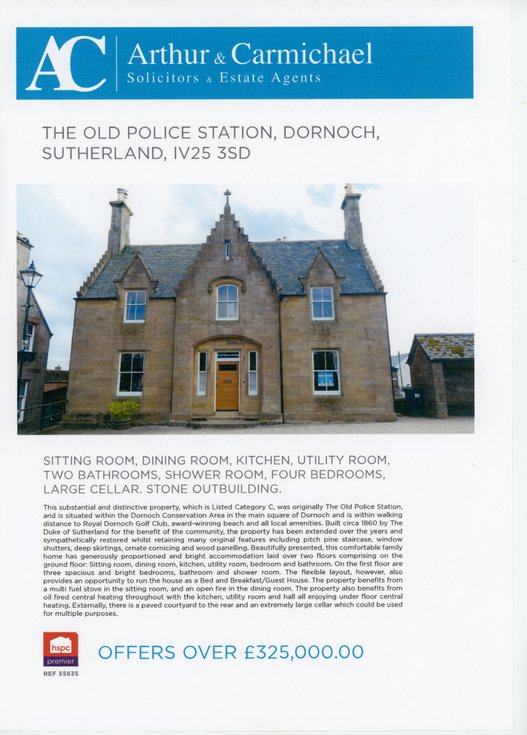 Property details for the Old Police Station