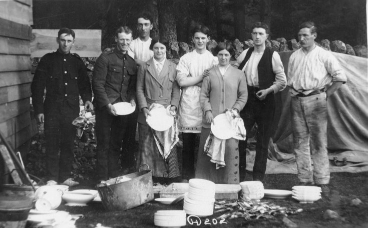 Group photograph of cookhouse staff