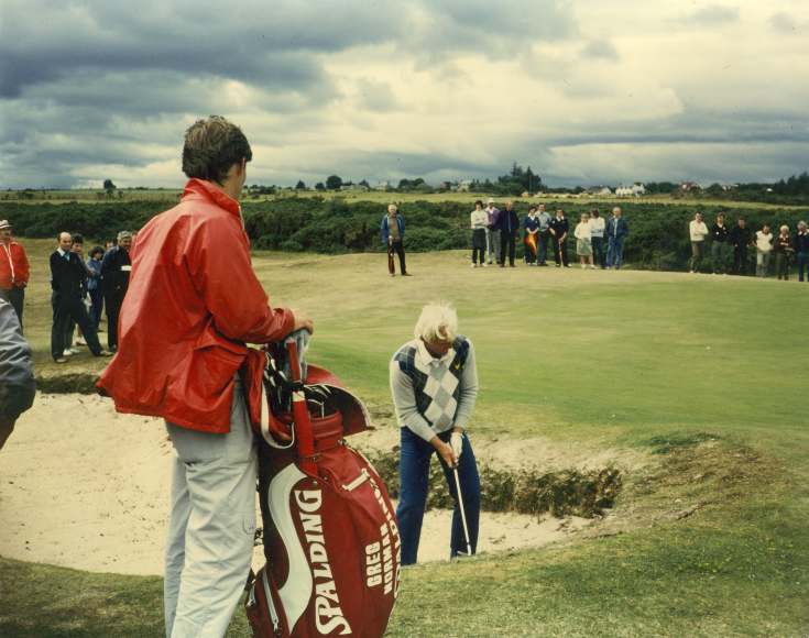 Greg Norman playing at Dornoch