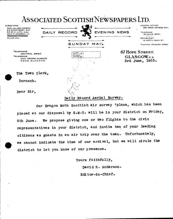 Burgh correspondence aerial survey