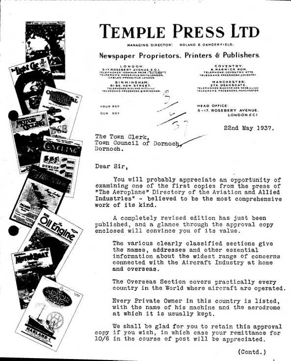 Burgh correspondence aerodrome directory