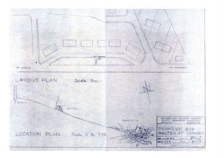 Sutherland Council Proposed Bus Shelters at Camore