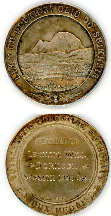Dux medal Leonard D Will 1957/58