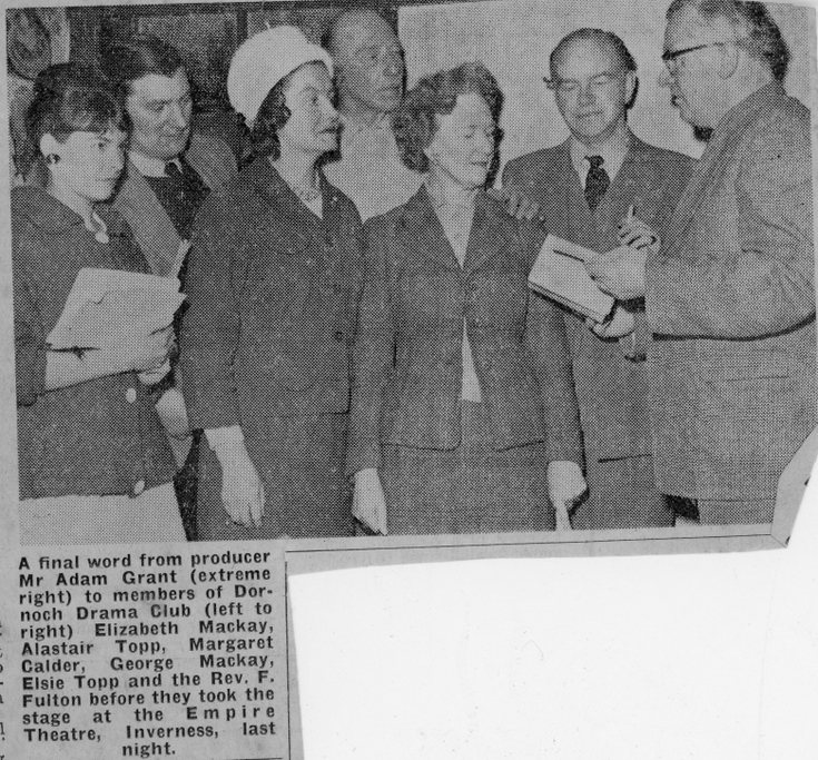 Members of the Dornoch Drama Club