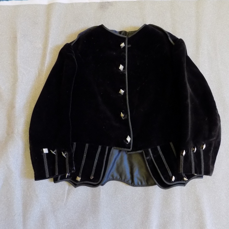 Child size velvet jacket and waistcoat