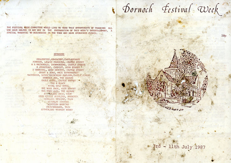 Programme Dornoch Festival Week 1987