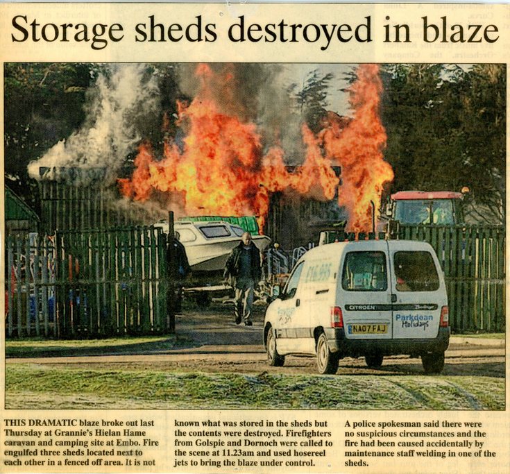 Embo Caravan Park Fire 2011