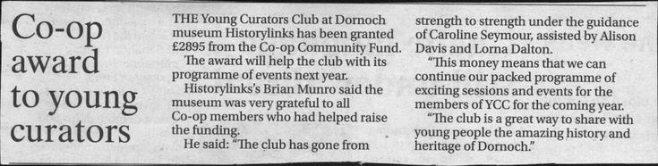 Co-op award to young curators