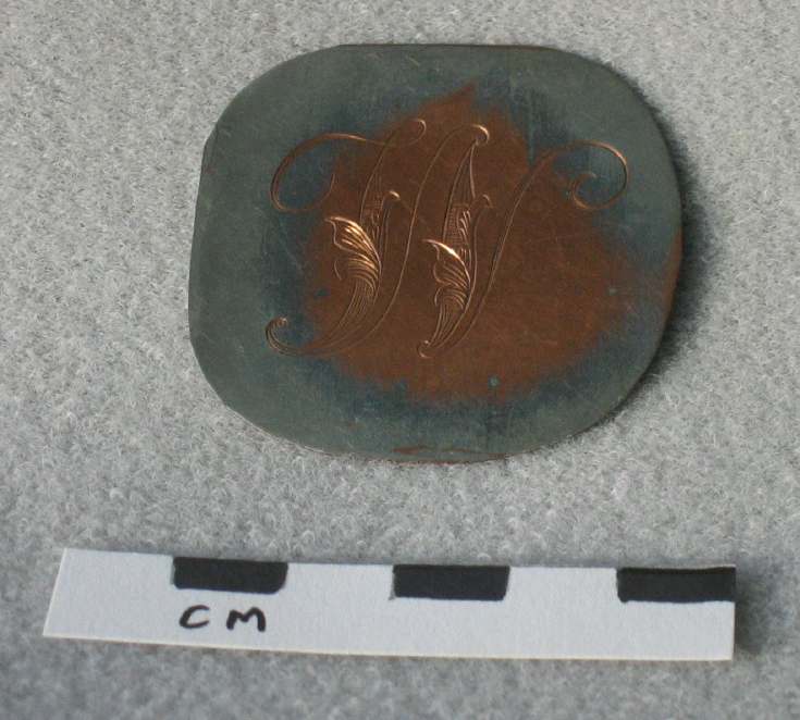 Piece of engraving by Andrew Paul