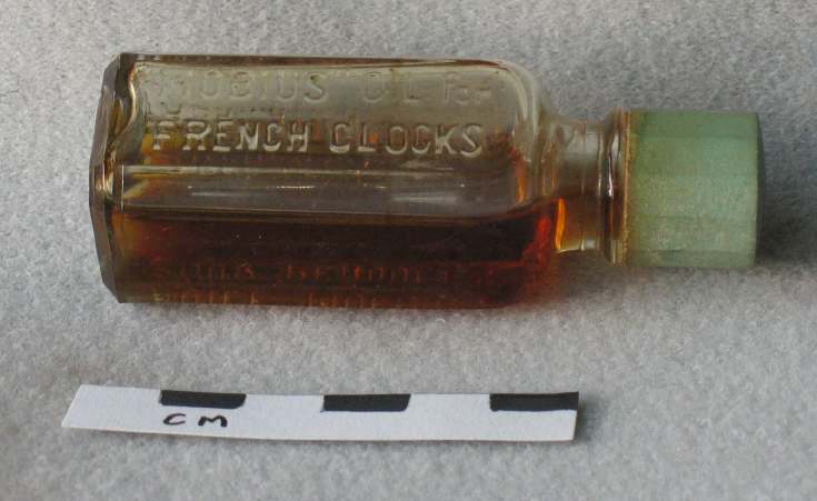 Bottle of clock oil