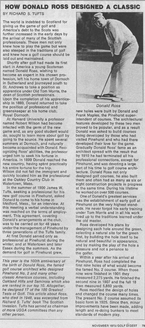 Donald Ross documents - article