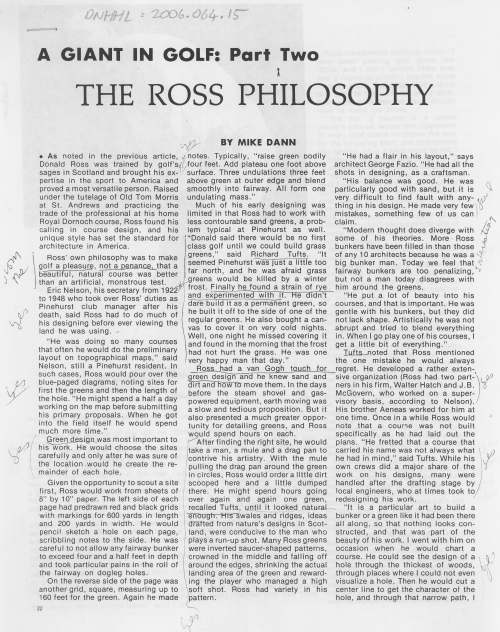 Donald Ross documents - article
