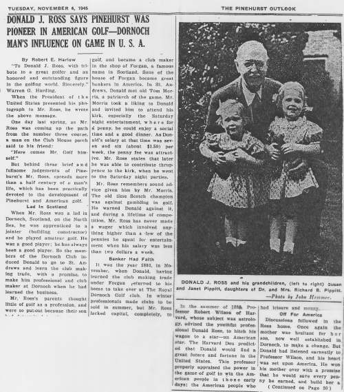 Donald Ross documents - article