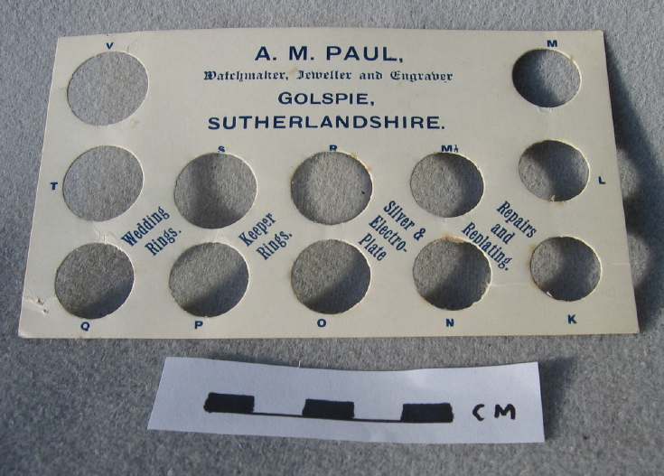 Ring size measurement cards