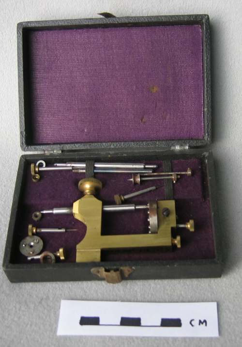 Watchmaker's pivot burnisher in box