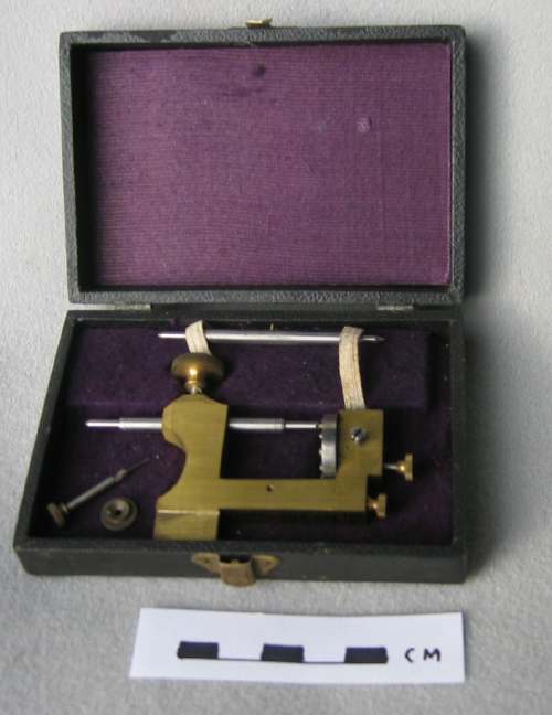 Watchmaker's pivot burnisher in box