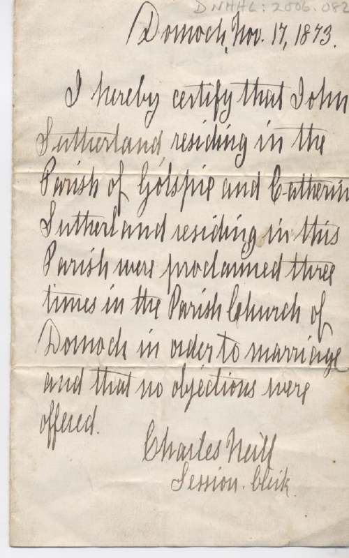 Marriage proclamation