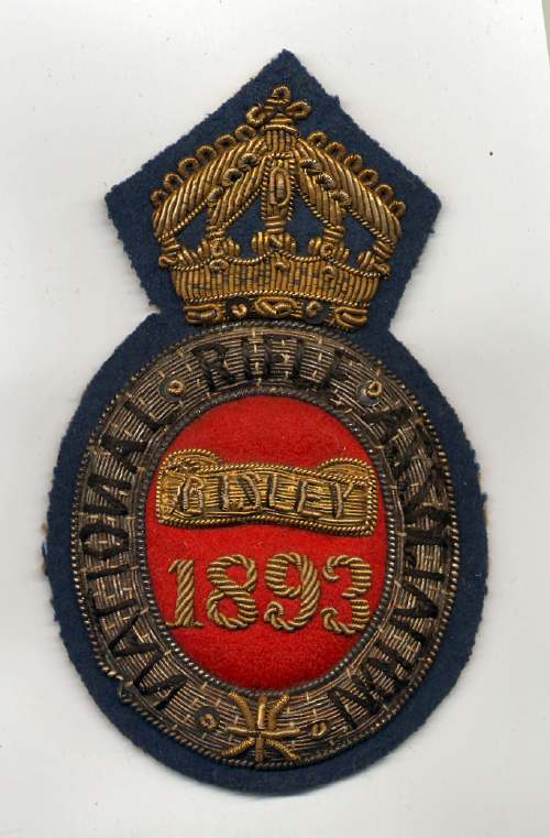 National Rifle Association ~ Bisley badge - Robert Mackay 1893