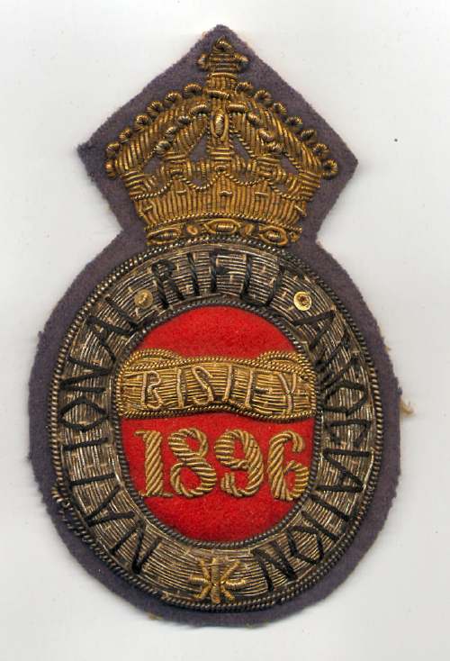 National Rifle Association ~ Bisley badge - Robert Mackay 1896