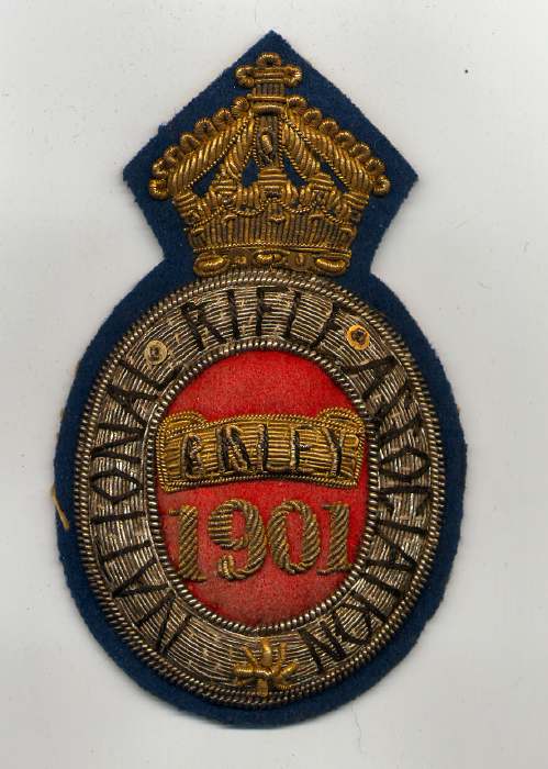 National Rifle Association ~ Bisley badge - Robert Mackay 1901