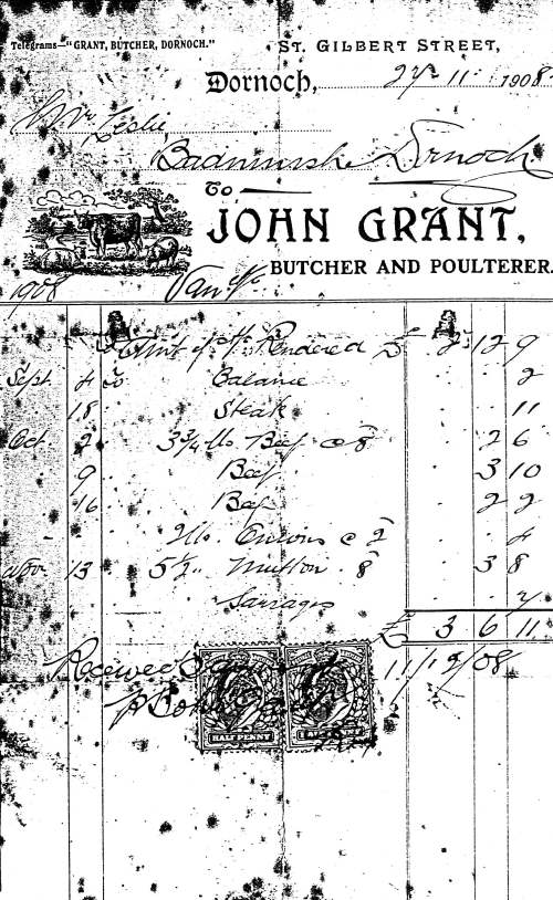 Shop invoice