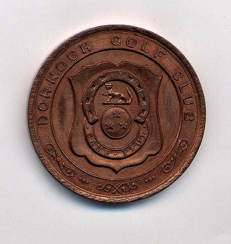 Dornoch Golf Club medal - Robert Mackay