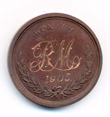 Dornoch Golf Club medal - Robert Mackay 1905