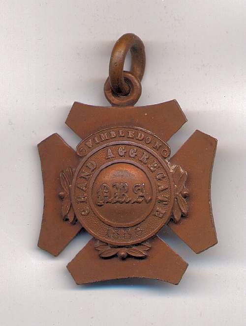 Grand Aggregate Wimbledon medal - Robert Mackay 1886