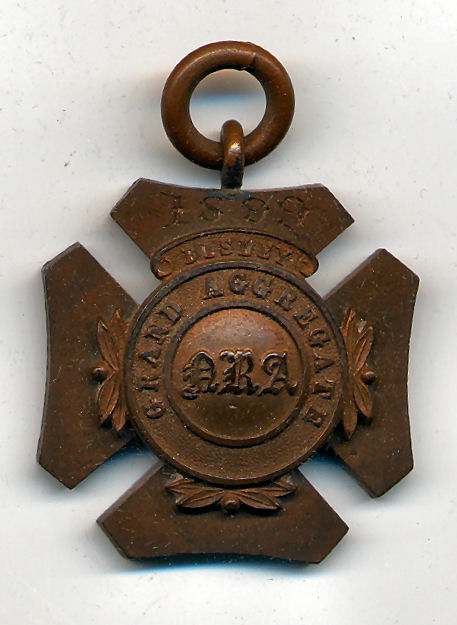 Grand Aggregate Bisley medal - Robert Mackay 1899