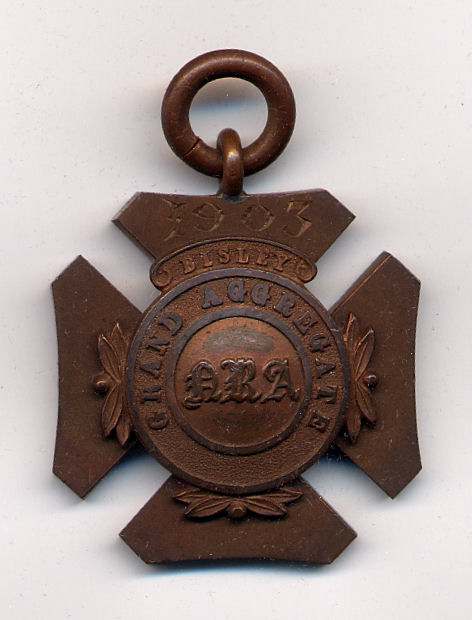 Grand Aggregate Bisley medal - Robert Mackay 1903