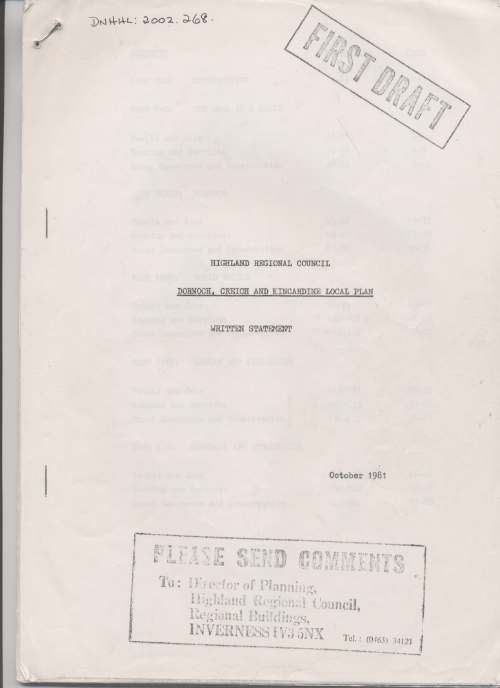 Dornoch, Creich and Kincardine local plan