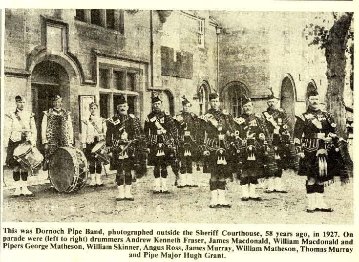 Dornoch Pipe Band 1927