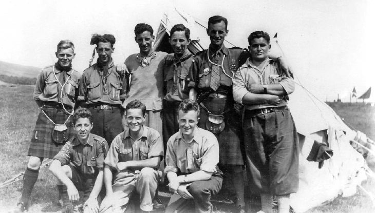 Group of Scouts at Clynemilton