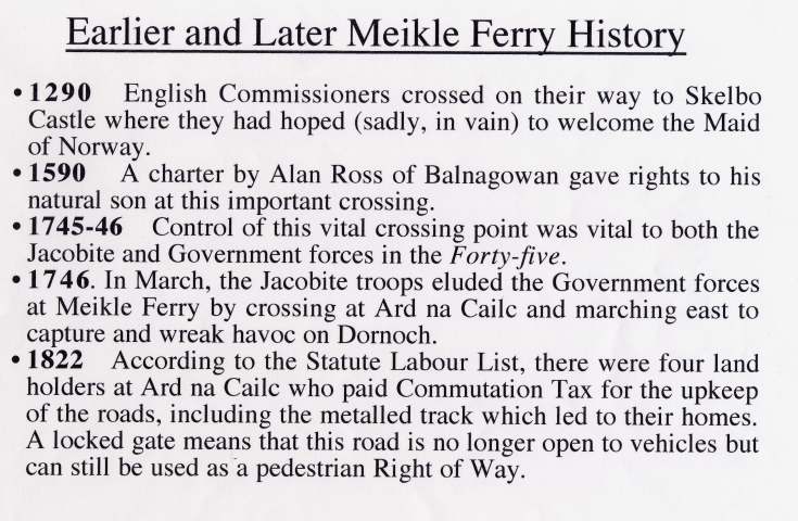 Meikle Ferry History