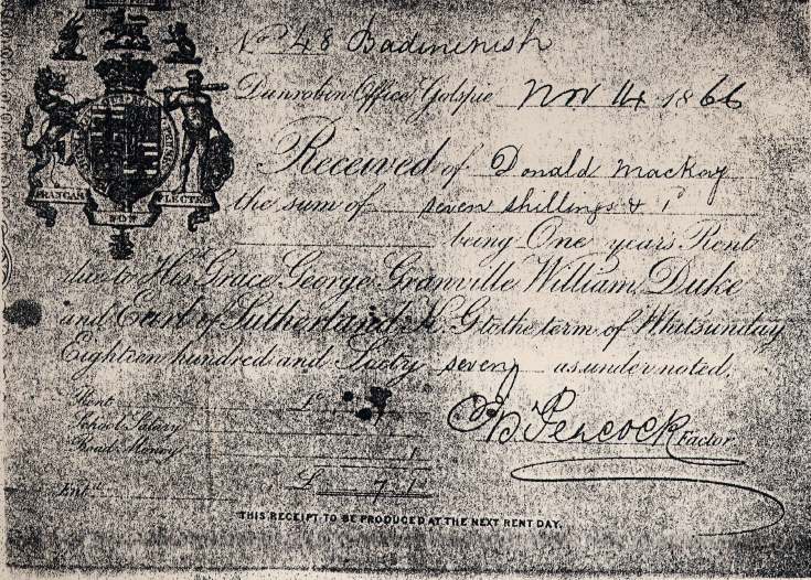 Rent receipt