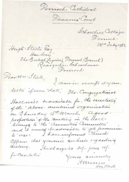 Royal British Legion Correspondence