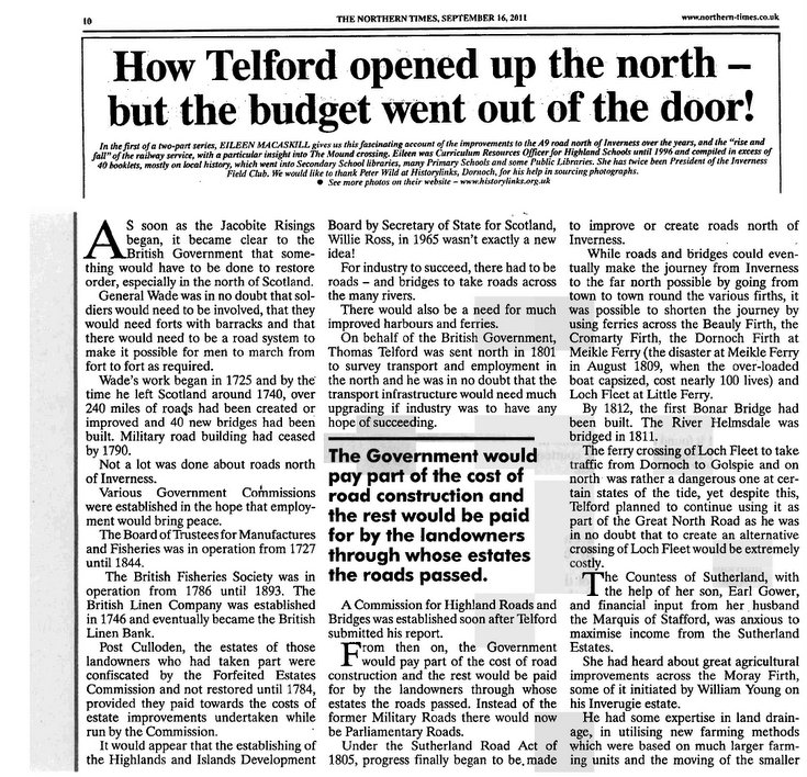 Northern Times articles on bridges of the north