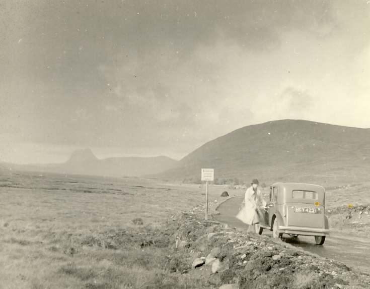Woman and car