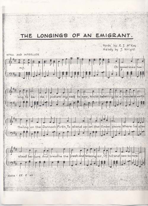The Longings of an Emigrant
