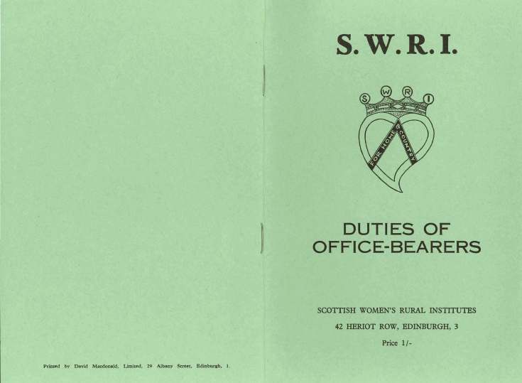 SWRI Duties of Office Bearers
