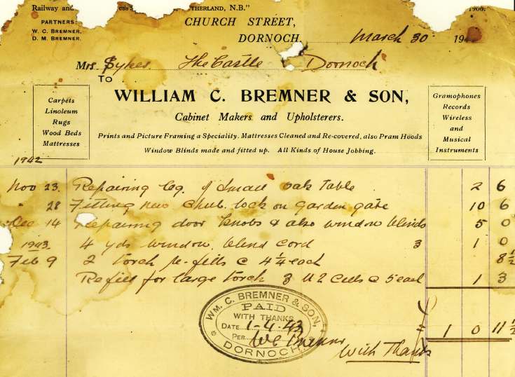 William Bremner & Son account