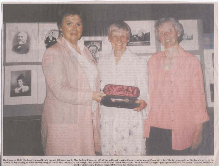Official opening of Carnegie Hall, Clashmore