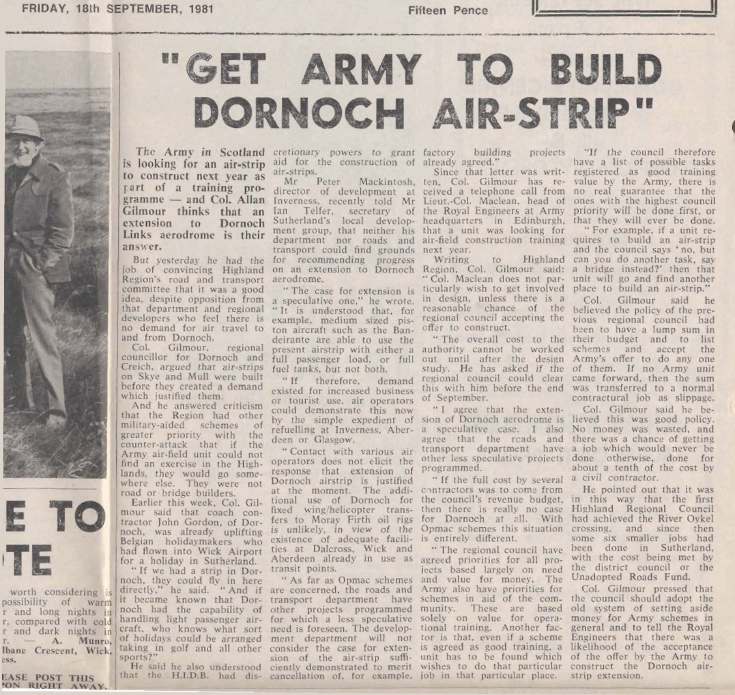 Dornoch Air Strip