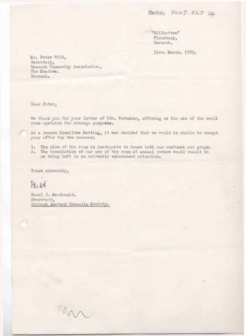 Dornoch & District Community Association